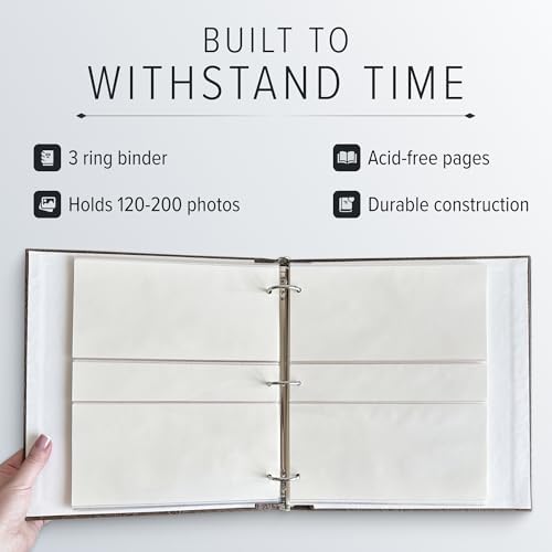 Gallery Leather Photo Album 4x6 with 120 Slots and Writing Space