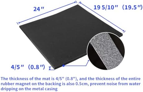 Goodhoily Drip Cushion for Air Conditioner Black 24x195 45 Inch Magnetic Backing