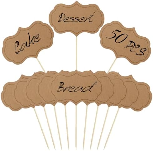 50 Pcs Cupcake Topper Sticks for Party Decorations