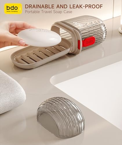 Travel Soap Case with Leakproof Lid and Drainage
