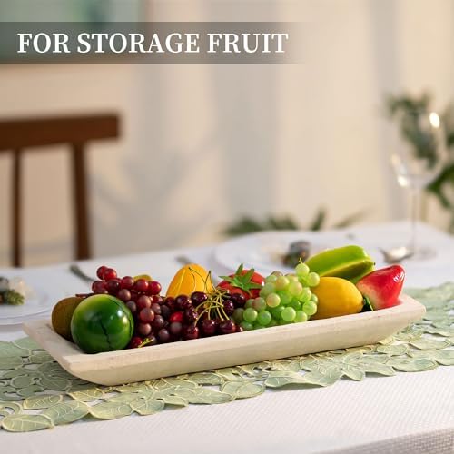 Hanobe Decorative Wood Dough Bowl for Centerpieces