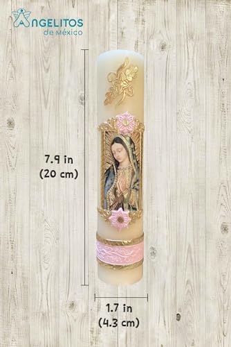 Angelitos de Mexico Guadalupana Devotional Candle