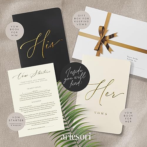 ARTESORI Premium Wedding Vow Book for Her Him
