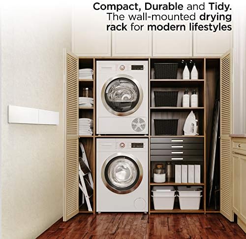 Step Up Laundry Drying Rack 28 Inch Wall Mounted