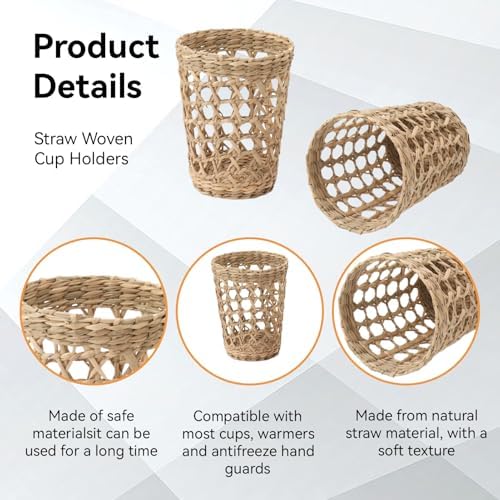 6Pcs Handwoven Vase Sleeves for Home and Garden Decoration