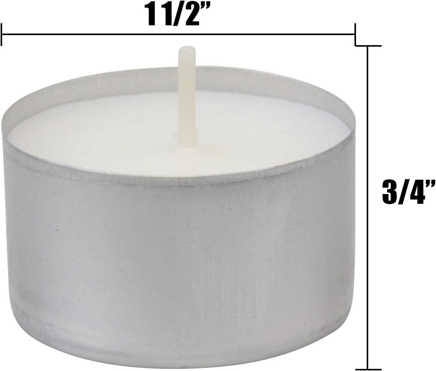 Stonebriar Unscented White Tea Light Candles 100 Count Bulk Pack