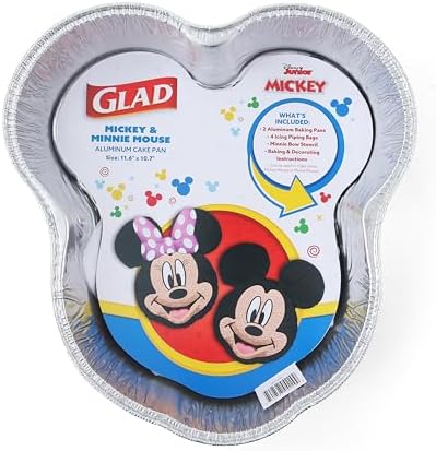 Glad Disney Mickey Mouse and Minnie Mouse Cake Pans 2 Count