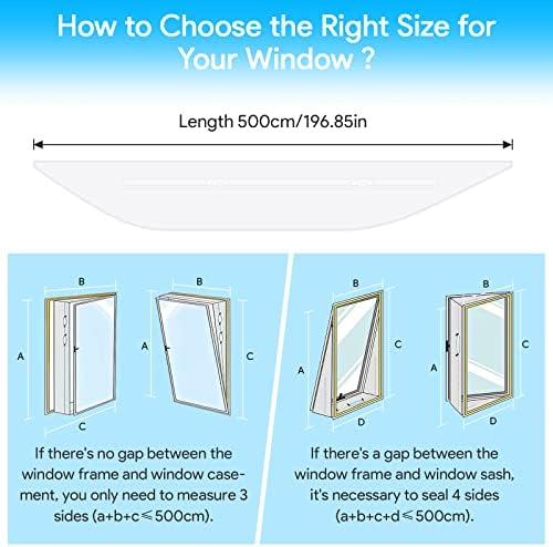 Gruntbear Portable AC Window Seal Kit 500CM