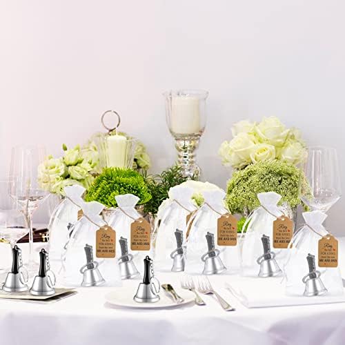 Lounsweer Silver Wedding Kissing Bells Set 48pcs