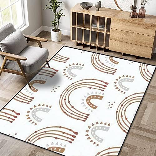 Modern Home Kids Play Area Rainbow Rugs