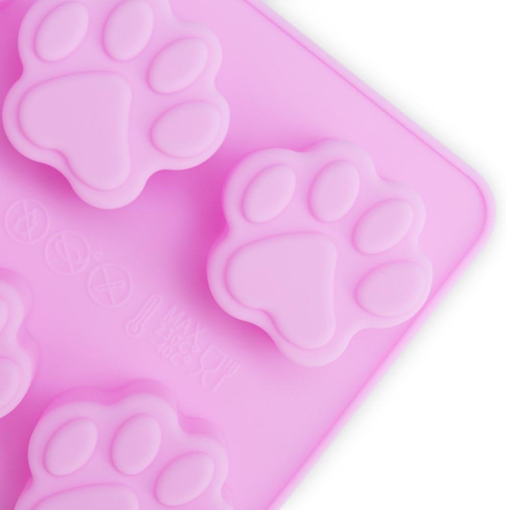 homEdge Puppy Paw and Bone Silicone Molds Set of 4PCS