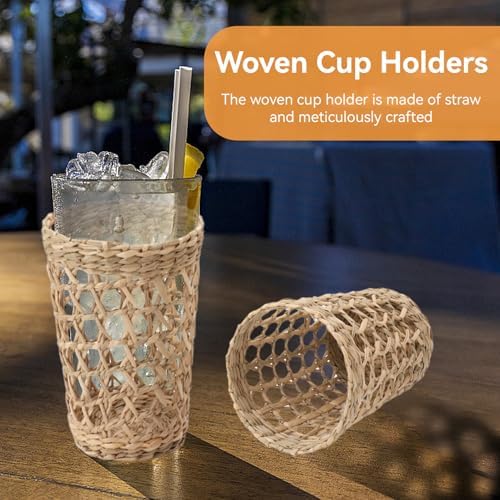 6Pcs Handwoven Vase Sleeves for Home and Garden Decoration