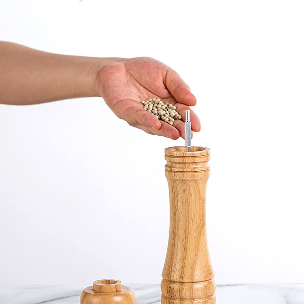 Wooden Pepper Grinder Mill 8 Inch Salt and Pepper Shaker