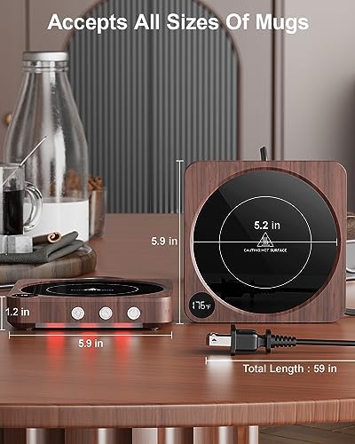 House Gem Coffee Mug Warmer with Temperature Display