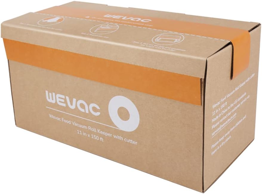 Wevac 11 x 150 Food Vacuum Seal Roll Keeper with Cutter