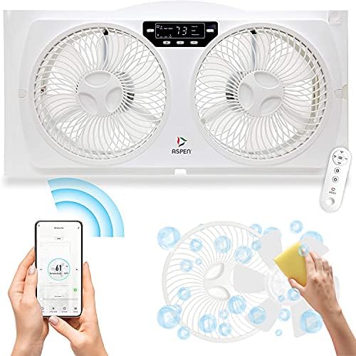 Aspen Smart Window Fan with WiFi and Alexa Compatibility