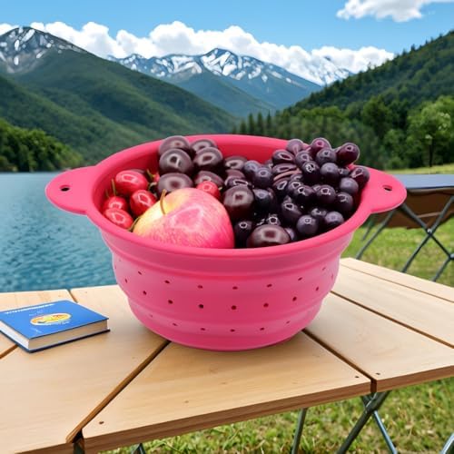 FUSMYE 2 in 1 Collapsible Colander Bowl Set