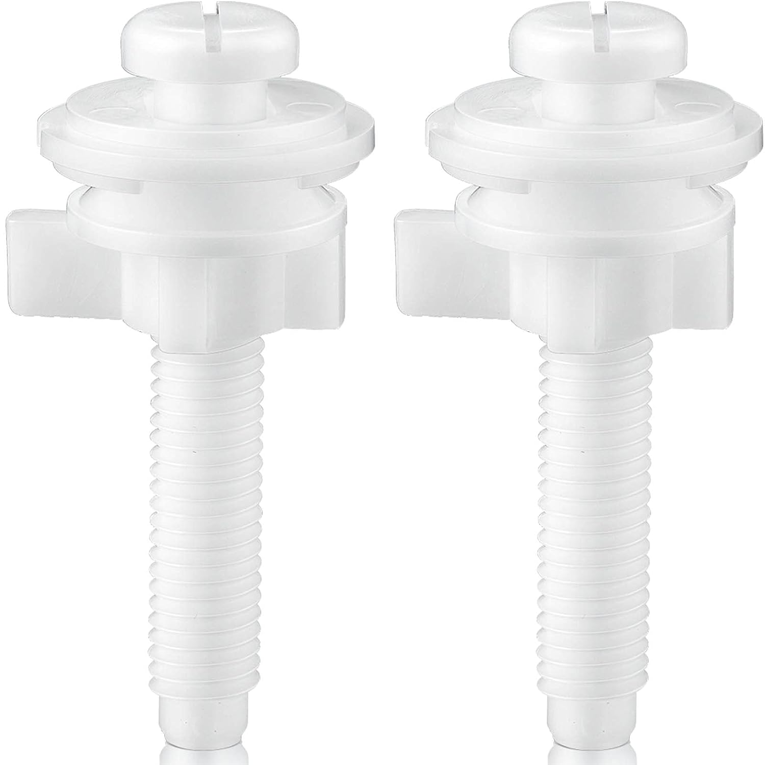 Jetec 2 Piece Toilet Seat Screws Replacement Kit White
