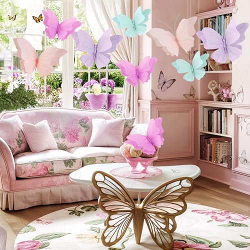 Butterfly Party Decorations 4 Pcs 3D Hanging Set