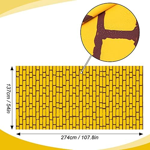 Chuangdi Yellow 45 x 9 Feet Brick Wall Aisle Runner