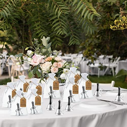 Lounsweer Silver Wedding Kissing Bells Set 48pcs