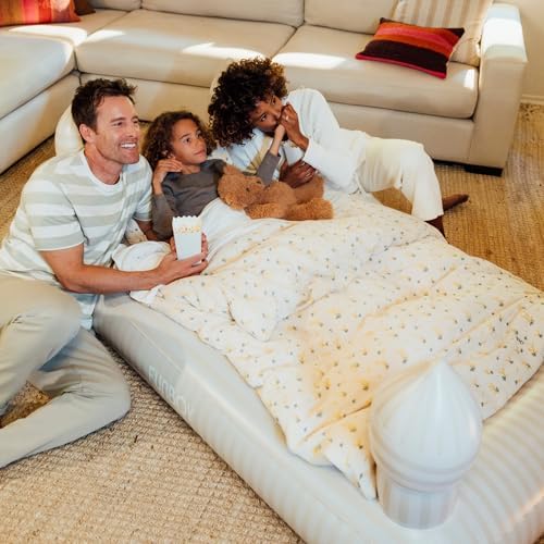 FUNBOY Kids Striped Castle Air Mattress with Travel Bag
