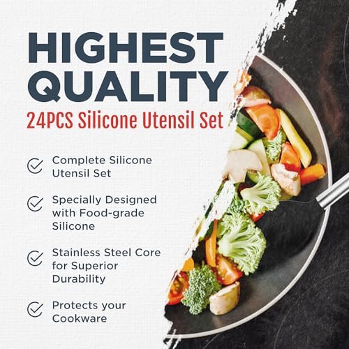 Culinary Couture 24-Piece Silicone Utensil Set