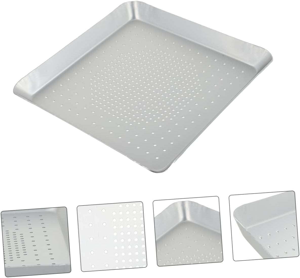 Stainless Steel Pizza Pan with Hole for Baking and Grilling