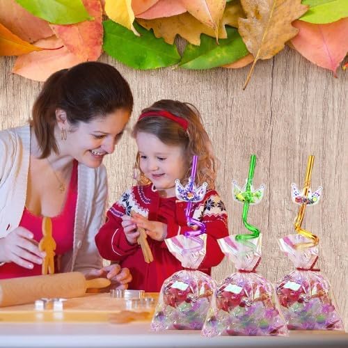 Glitter Princess Party Favors Reusable Straws with Crowns