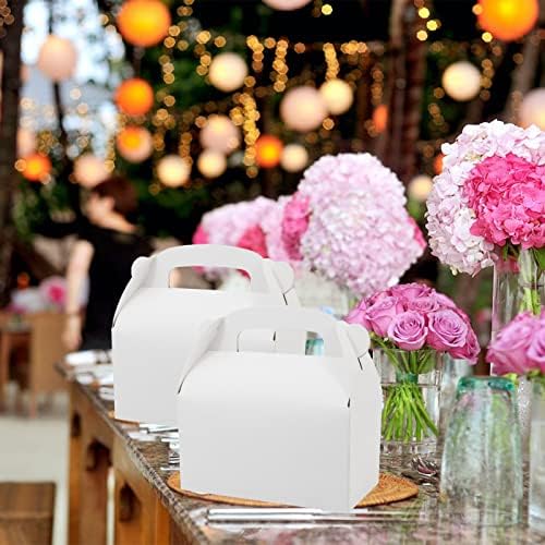 30-Pack White Party Favor Treat Boxes with Handles