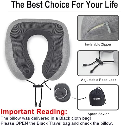Napfun Neck Pillow for Traveling Flight