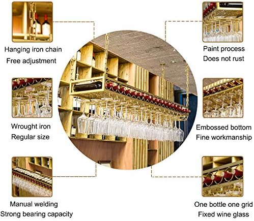 ShyhHts Wall Mounted Wine Rack - 120cm Durable Adjustable Holder