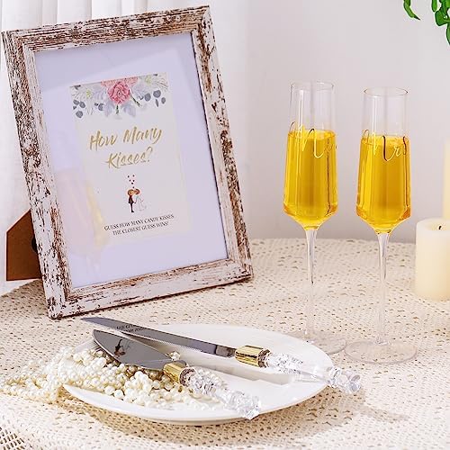 Boao 4 Piece Wedding Toasting Flutes and Cake Server Set