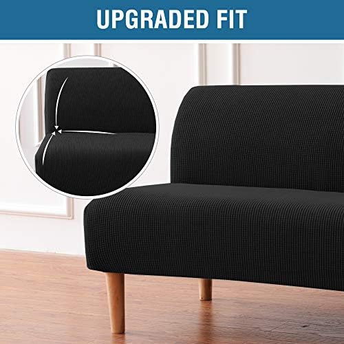 HVERSAILTEX Stretch Futon Slipcover Protector Black