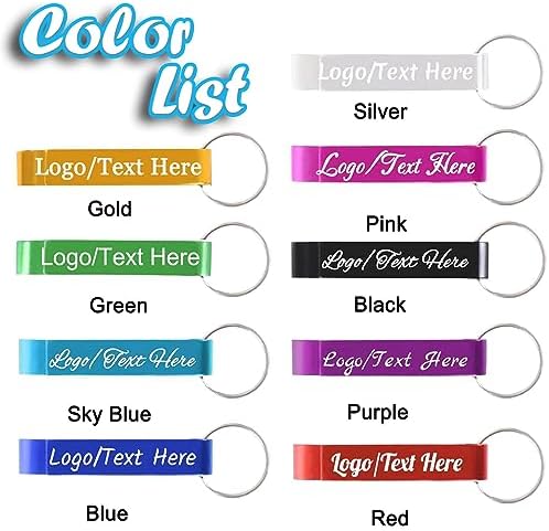 100pcs Custom Engraved Bottle Opener Keychain