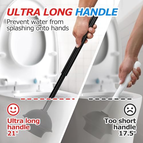 FORASTO 2 in 1 Toilet Plunger and Brush Set