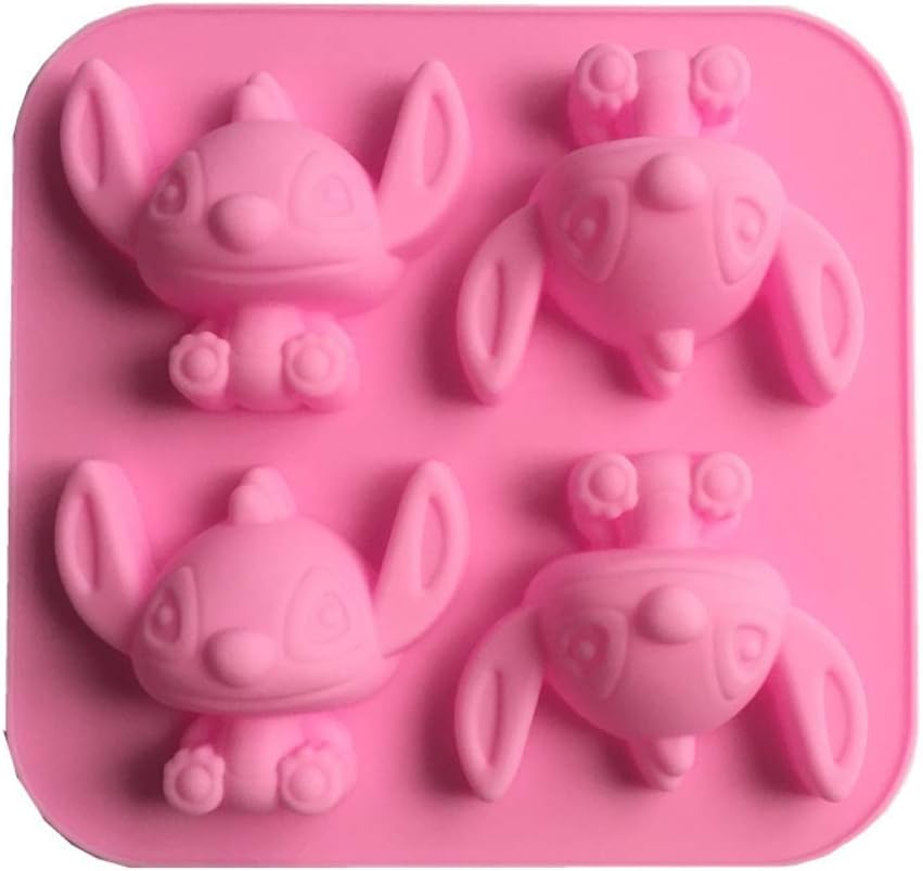 Playing Mold Cute 4-Hole Cartoon Anime Silicone Mold Tool