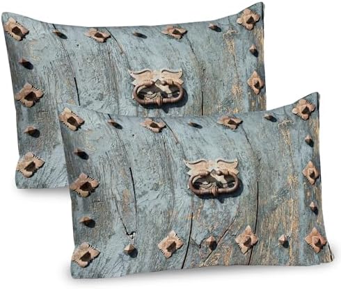 Ambesonne Rustic Pillow Sham Set of 2 Turquoise