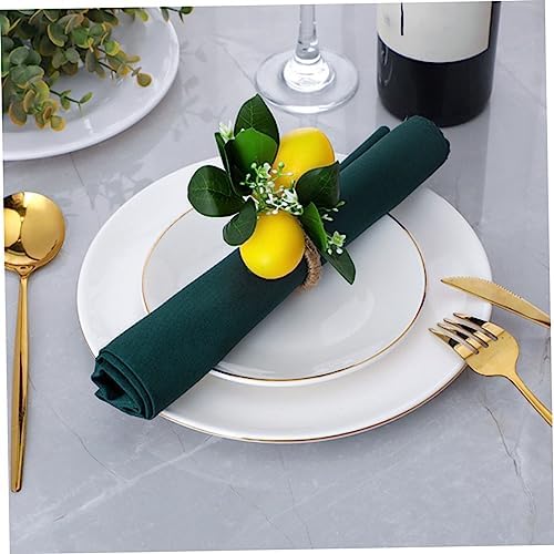 2pcs Artificial Lemon Napkin Ring Holder Decor