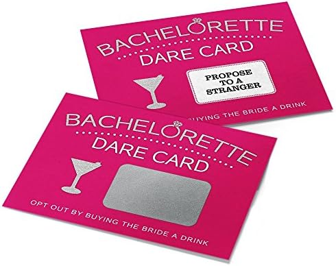 Printed Party Bachelorette Dare Card Game 20 Cards