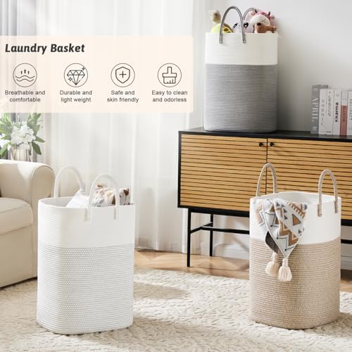 Artfeel Cotton Rope Laundry Basket 60L Hamper