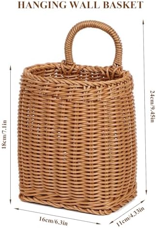 Sturdy Woven Wall Basket for Flowers and Kitchenware