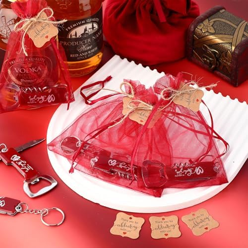 Vesici 24 Piece Wedding Favors with Bottle Openers and Keychains