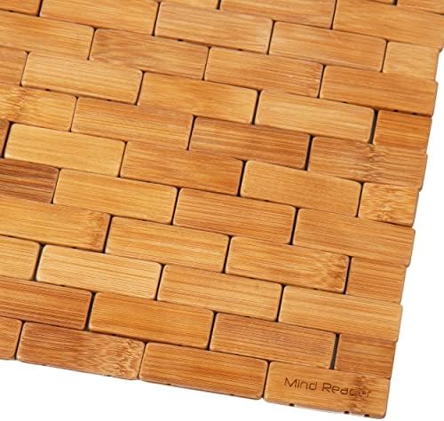 Mind Reader Bamboo Roll-Up Bath Mat