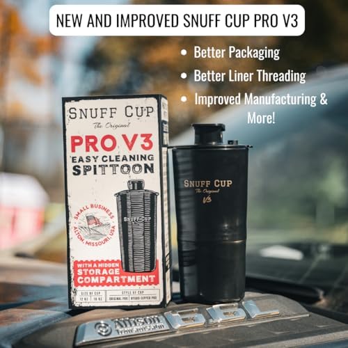 Snuff Cup Pro Spittoon with Storage and Can Opener