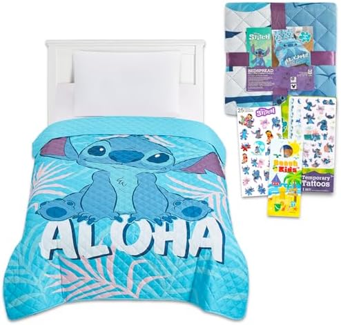 Disney Stitch Twin Bedspread Set for Kids