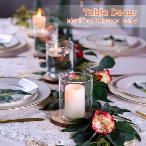 12pcs 4 Inch Glass Cylinder Vases for Centerpieces