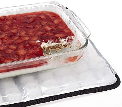 FlexiFreeze Party Mat Chiller - Food Cooling Black 19 x 15 Inches