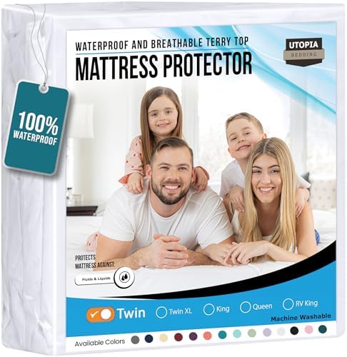 Utopia Bedding Twin Mattress Protector Waterproof