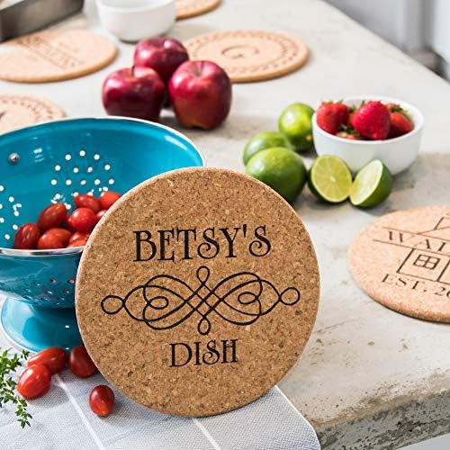 Custom Catch Personalized Cork Trivet Gift - 2 Trivets